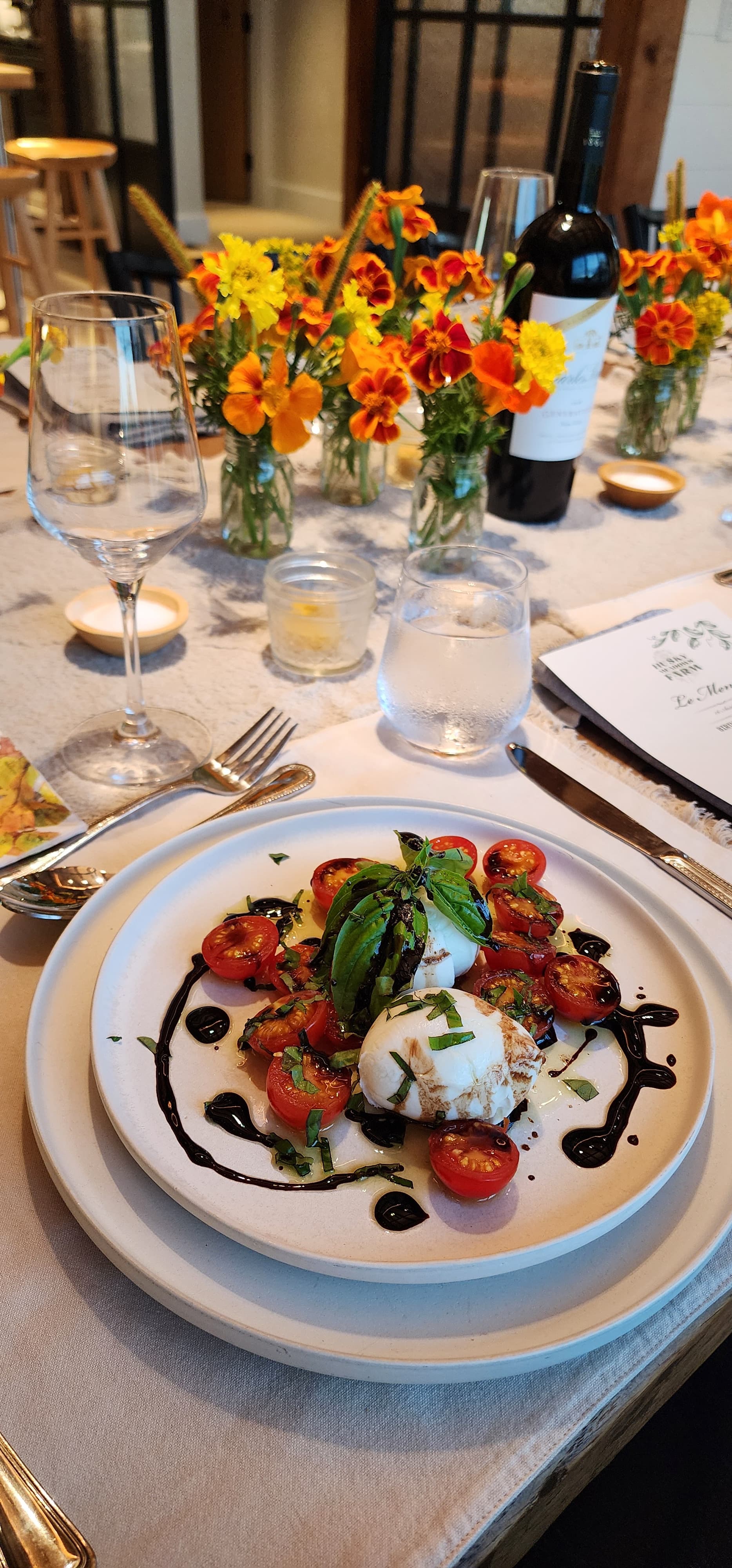 A plated farm-to-table meal made in the farm kitchen